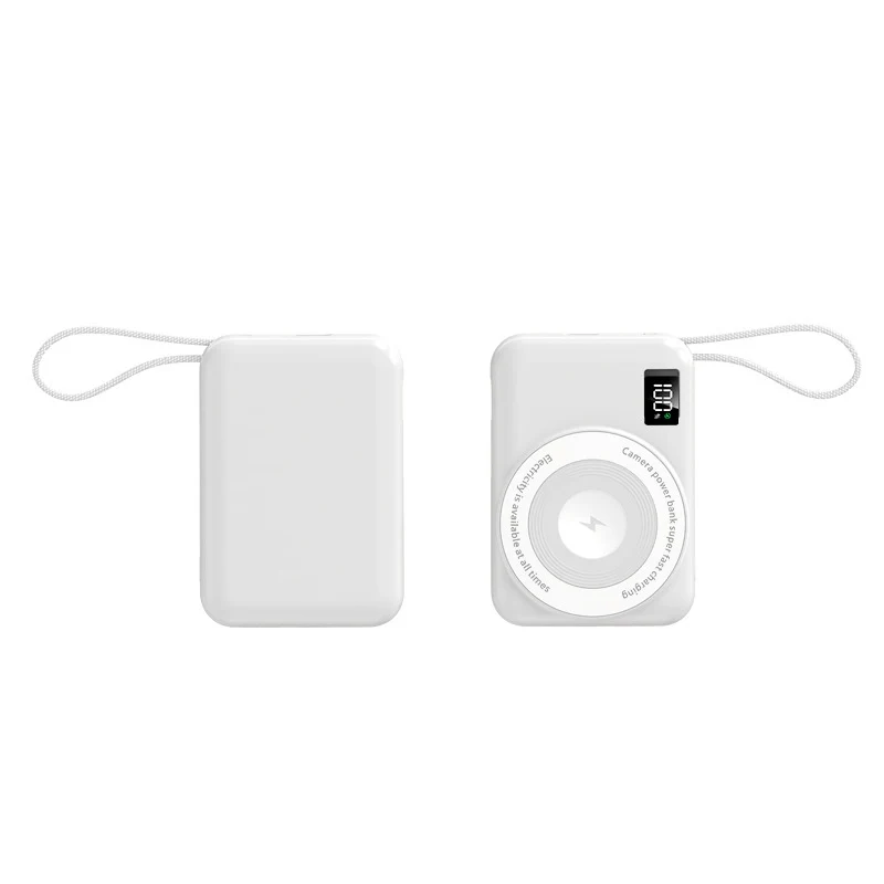 Tragbare Powerbank mit integriertem Qi-Laden und Digitalanzeige Skanto