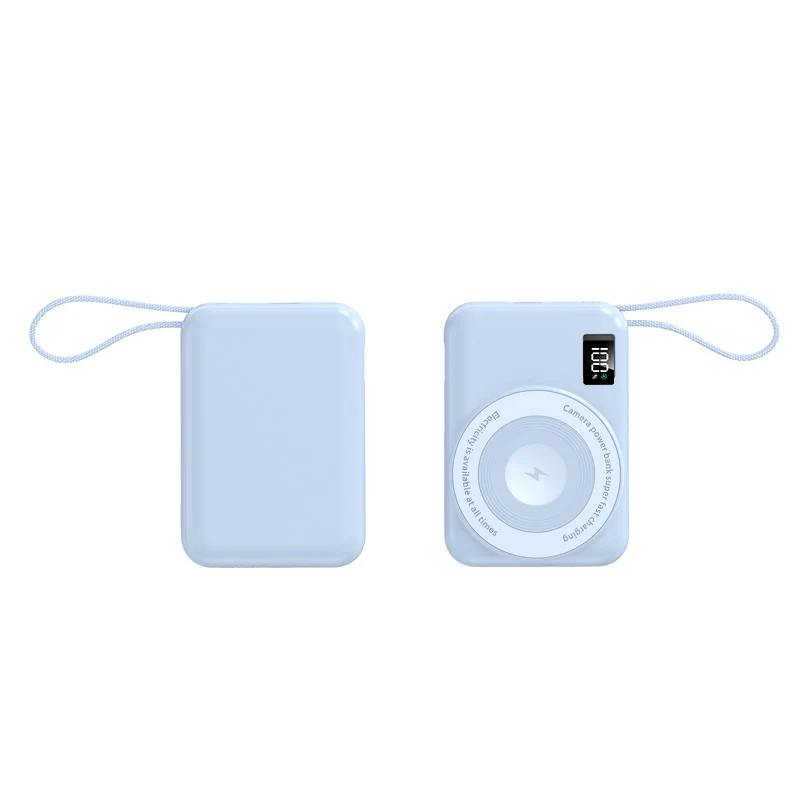 Tragbare Powerbank mit integriertem Qi-Laden und Digitalanzeige Skanto