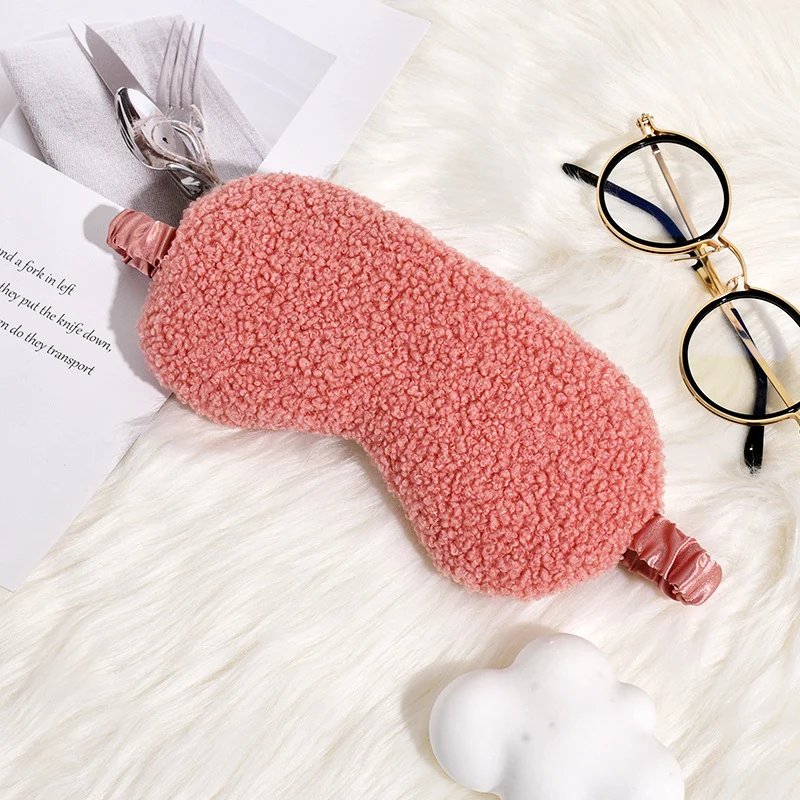Skanto Teddyfleece-Schlafmaske für Damen mit verstellbarem Satinband Skanto