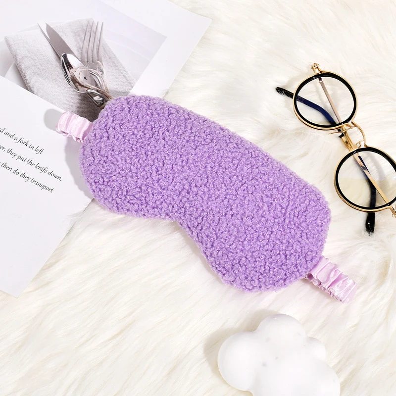 Skanto Teddyfleece-Schlafmaske für Damen mit verstellbarem Satinband Skanto