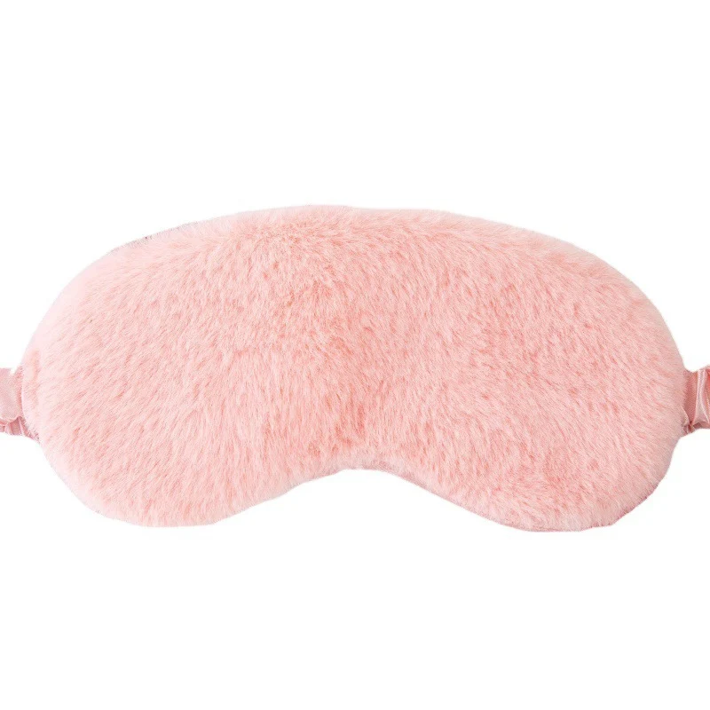 Nan flauschige ergonomische Augenmaske für Damen mit verstellbarem Satinband und weichem Kunstfellbezug Skanto
