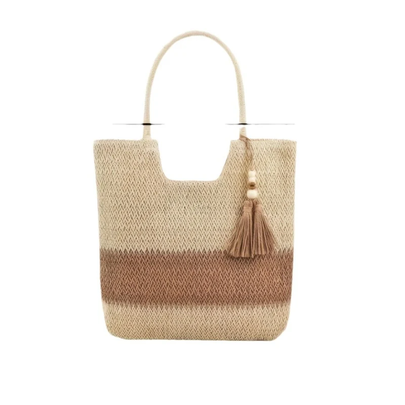 Exklusive und handgefertigte Strandtasche mit Fransen Skanto