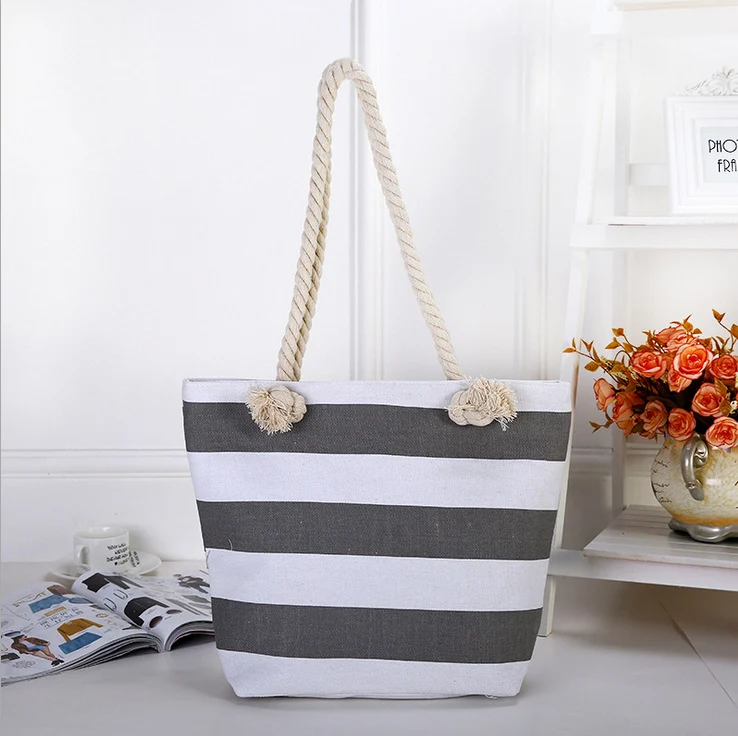 Hochwertige Canvas-Strandtasche mit stabilen Seilgriffen Skanto