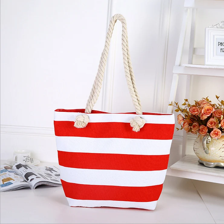 Hochwertige Canvas-Strandtasche mit stabilen Seilgriffen Skanto