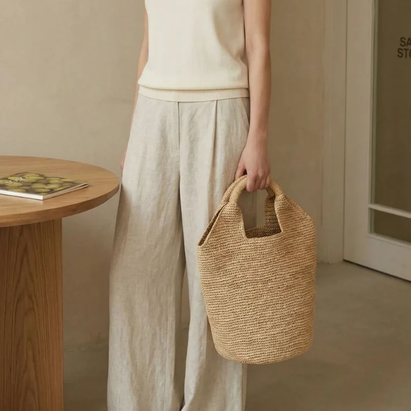 Handgemachte Strohtasche Skanto