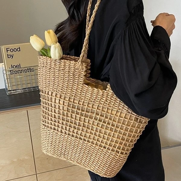 Skanto Makramee Tote Bag mit offenem Geflecht Skanto
