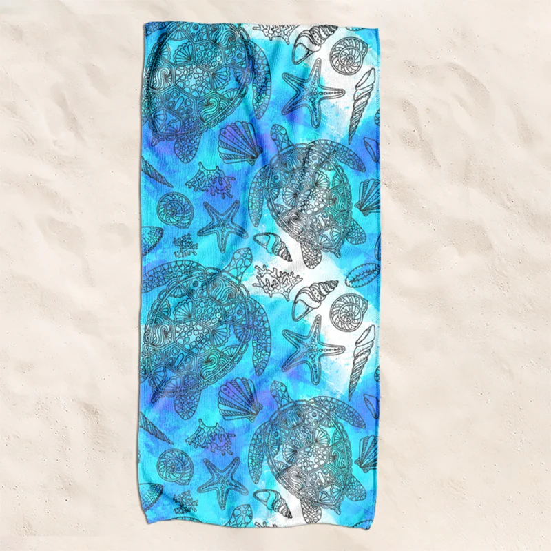 Strandtuch mit kreativem Schildkröten-Muster Skanto