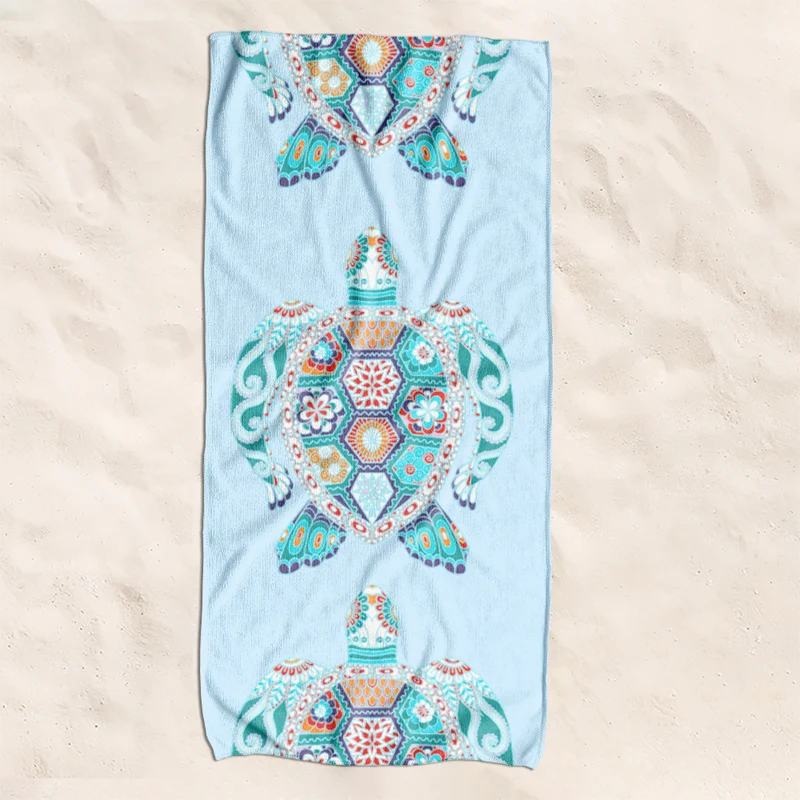 Strandtuch mit kreativem Schildkröten-Muster Skanto
