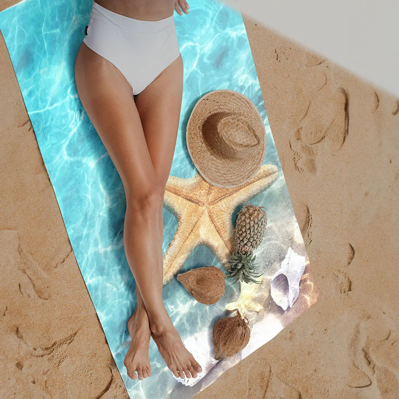 Strandtuch mit kreativem Schildkröten-Motiv Skanto