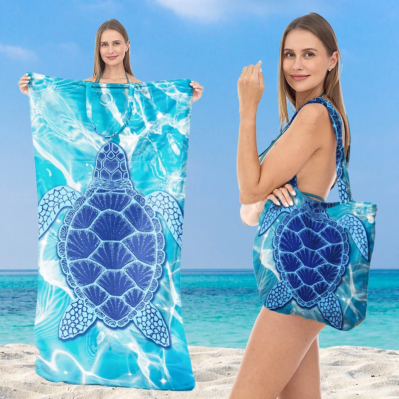 Strandtuch mit kreativem Meeresschildkröten-Muster Skanto