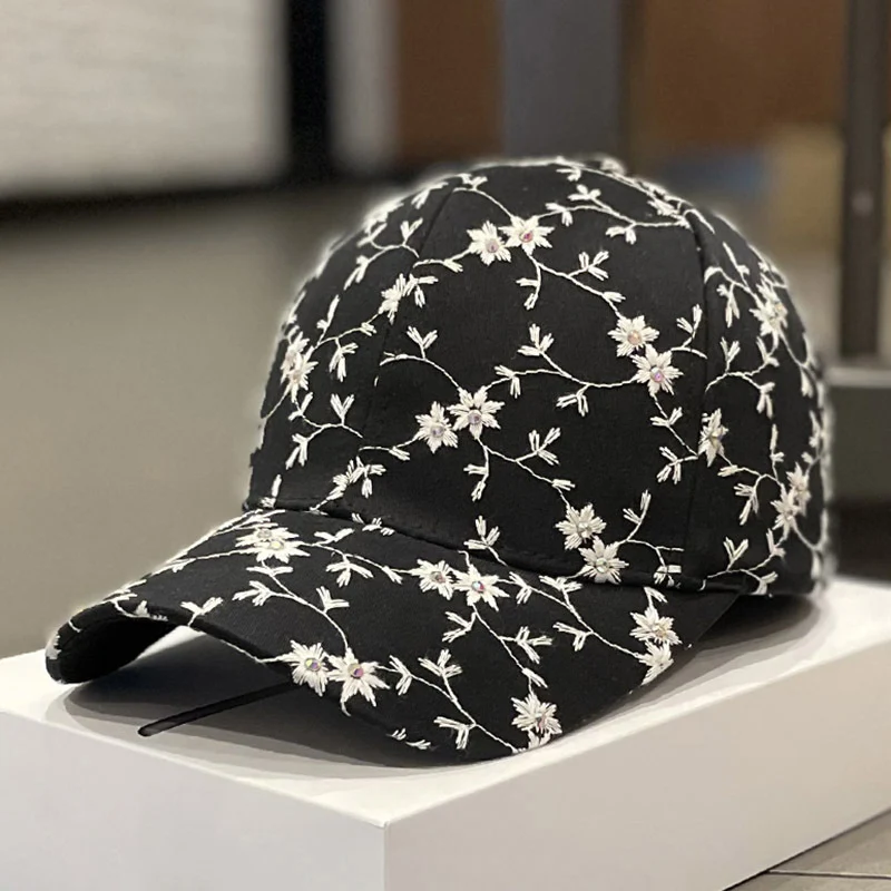 Damen verzierte Blumen-Cap Skanto