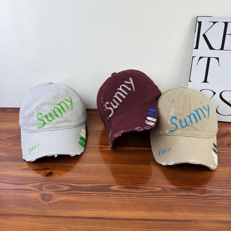Damen Sonnenhut im Used-Look mit Grafik Skanto