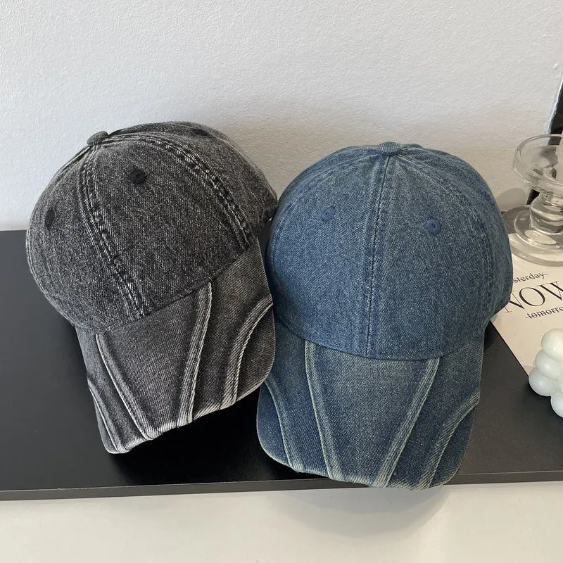 Damen Vintage Distressed Jeans-Baseballkappe Skanto