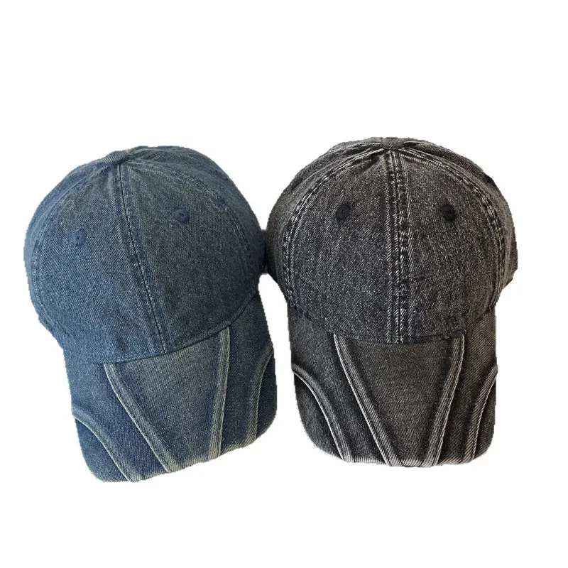 Damen Vintage Distressed Jeans-Baseballkappe Skanto