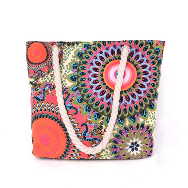Große und bunte Freizeit-Strandtasche Skanto