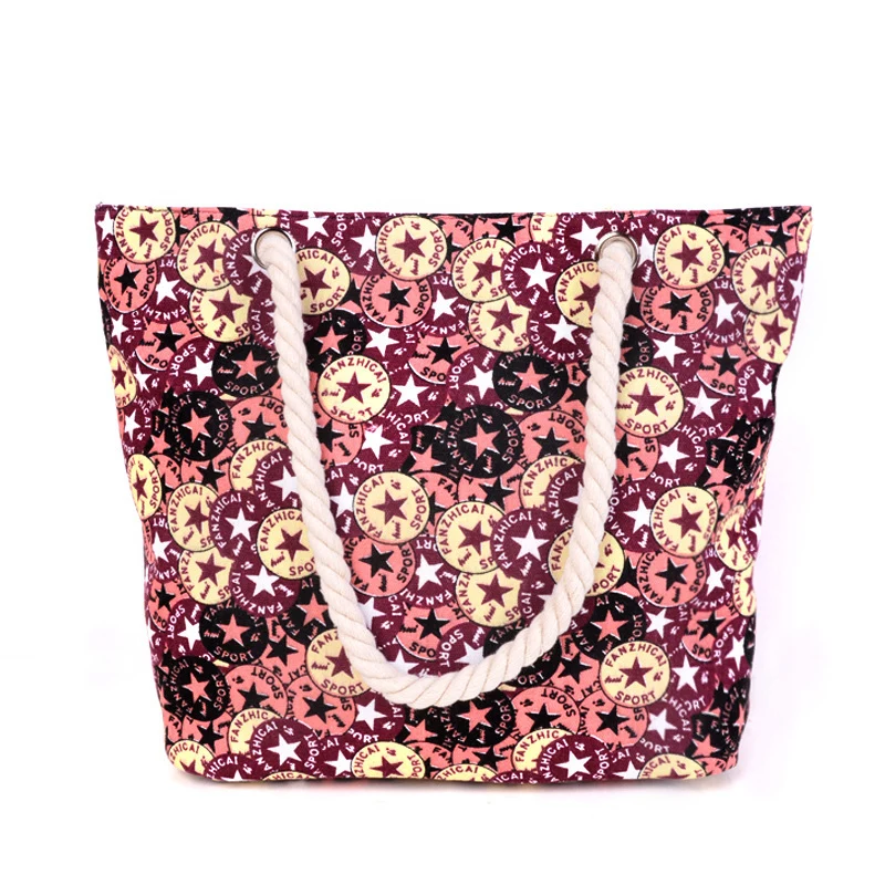 Große bunte Strandtasche mit Mandala-Muster Skanto
