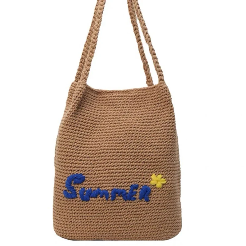 Makramee-Strandtasche mit Sommermotiv Skanto
