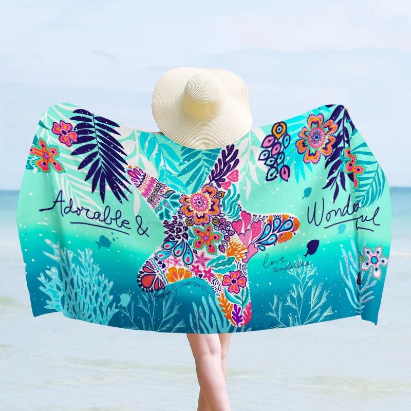 Luxuriöses Strandtuch mit dynamischem Wellendesign Skanto