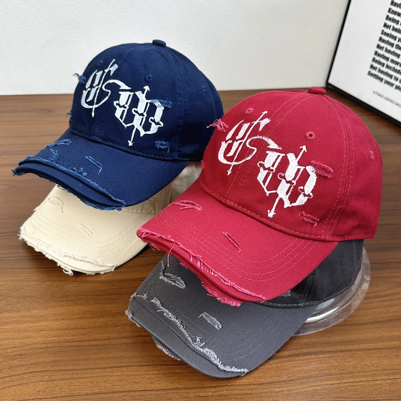 Herren Distressed Bestickte Cap mit Grafik Skanto