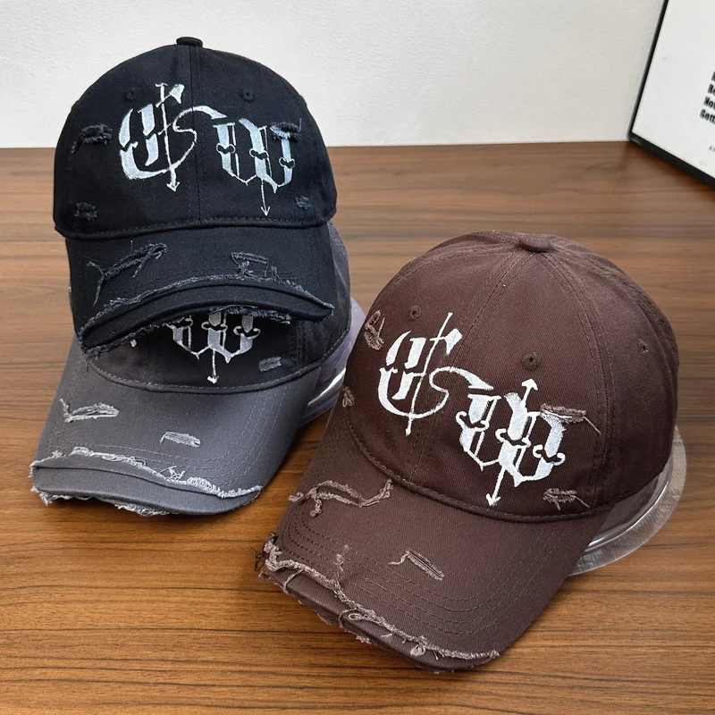 Herren Distressed Bestickte Cap mit Grafik Skanto