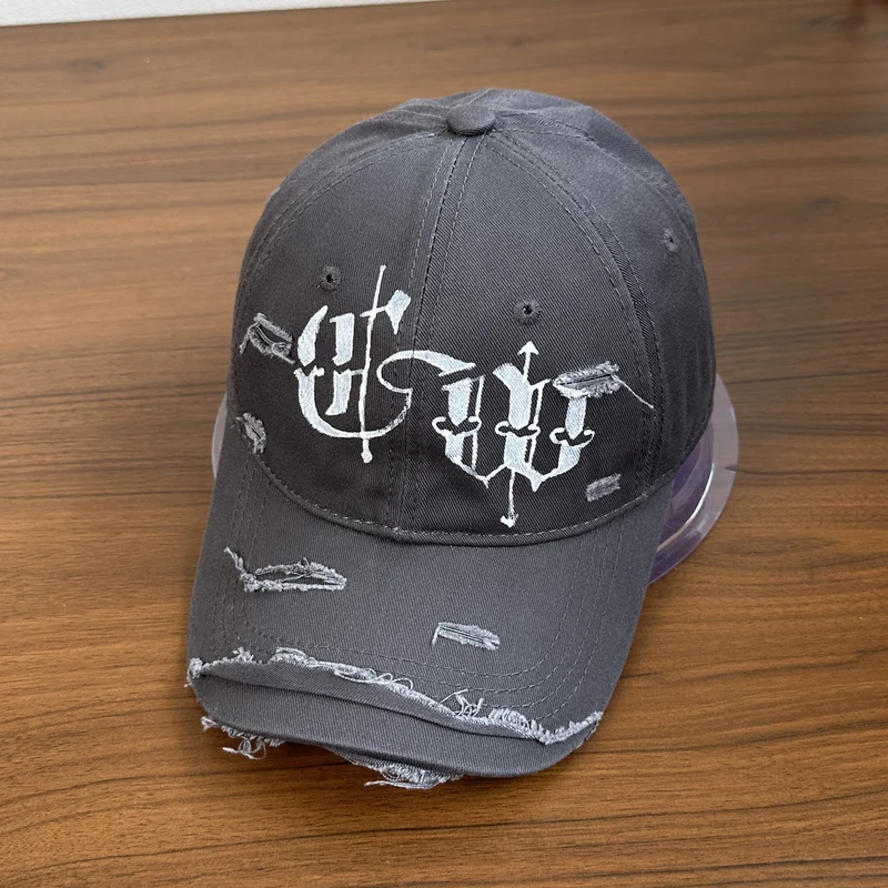 Herren Distressed Bestickte Cap mit Grafik Skanto