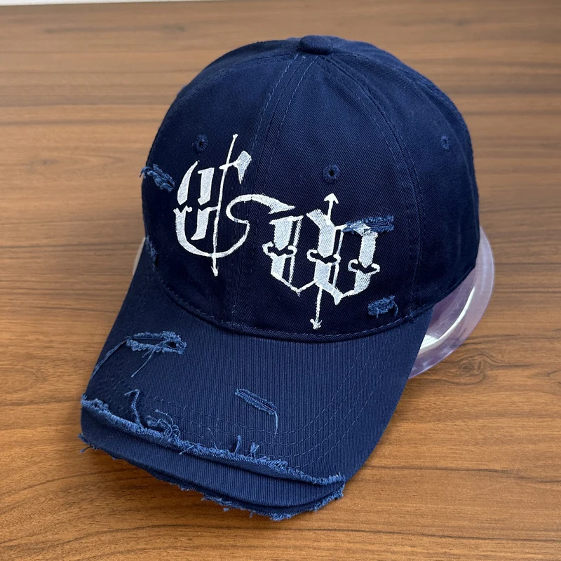 Herren Distressed Bestickte Cap mit Grafik Skanto