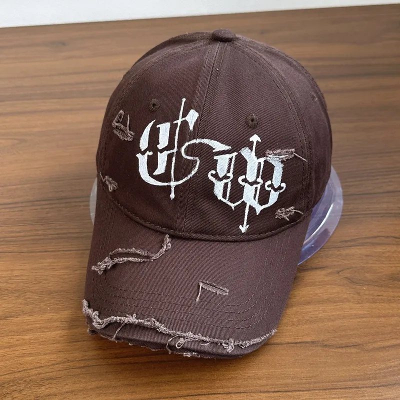 Herren Distressed Bestickte Cap mit Grafik Skanto