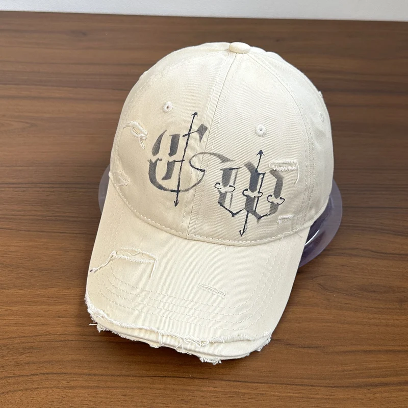 Herren Distressed Bestickte Cap mit Grafik Skanto