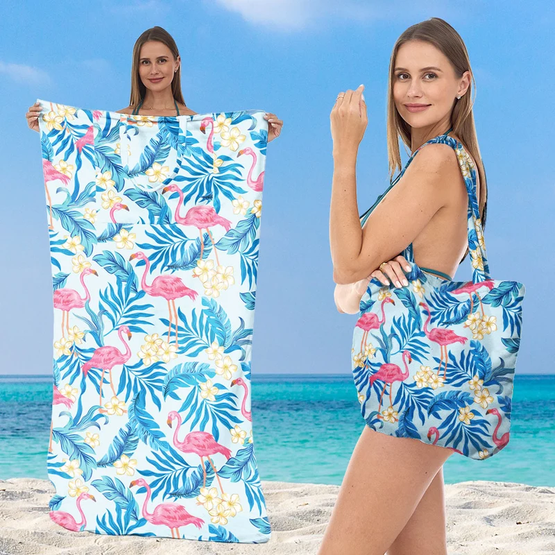 Strandtuch mit integriertem Tragebeutel-Design Skanto