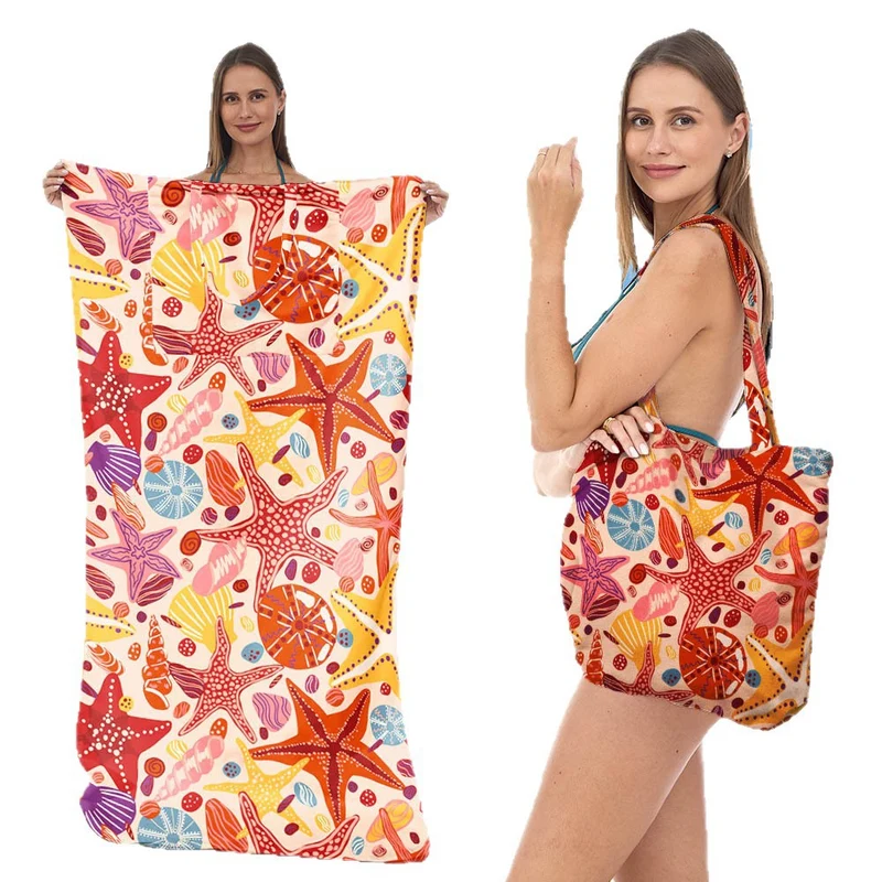 Strandtuch mit integriertem Tragebeutel-Design Skanto