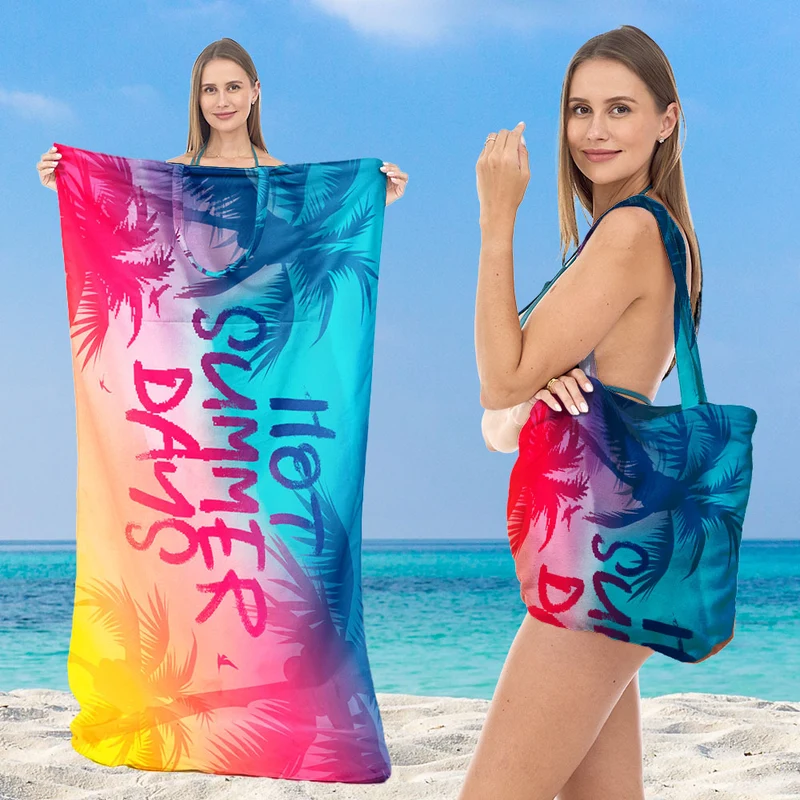 Strandtuch mit integriertem Tragebeutel-Design Skanto
