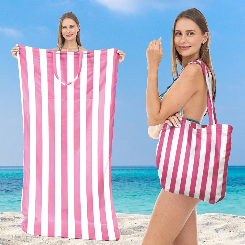 Strandtuch mit integriertem Tragetaschen-Design Skanto
