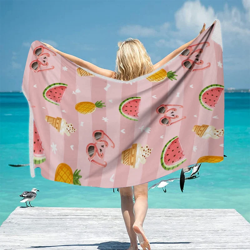 Strandtuch mit exotischem Palmenmuster und weicher Mikrofaser-Qualität Skanto