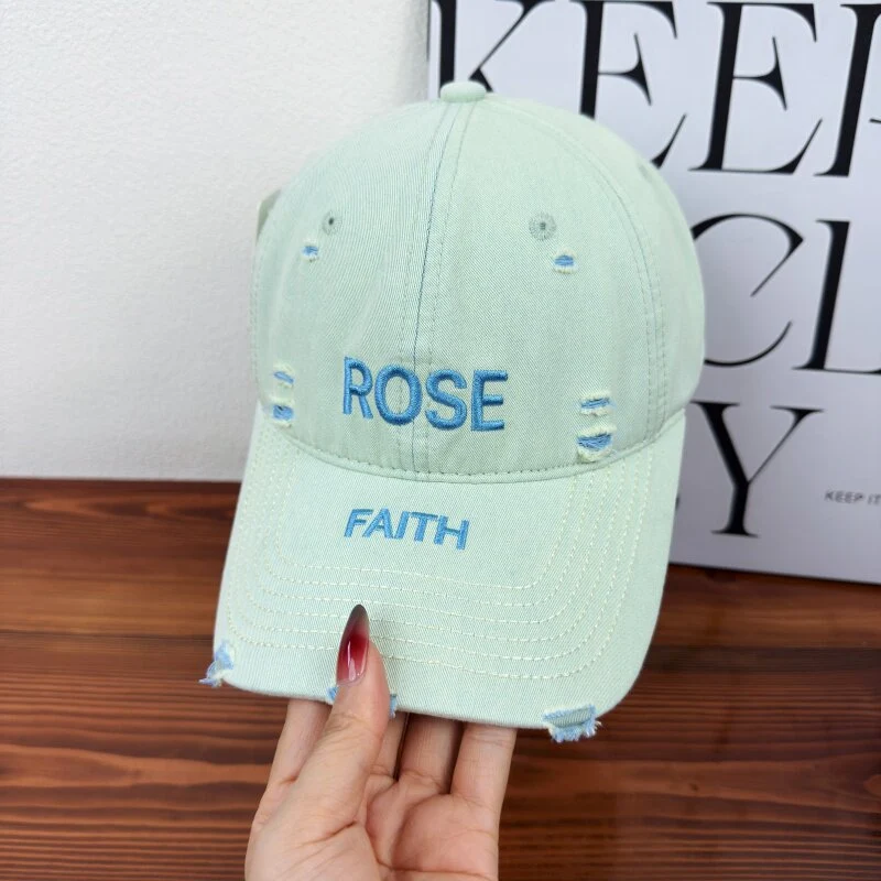 Damen verstellbare Cap im Used-Look mit Grafik Skanto