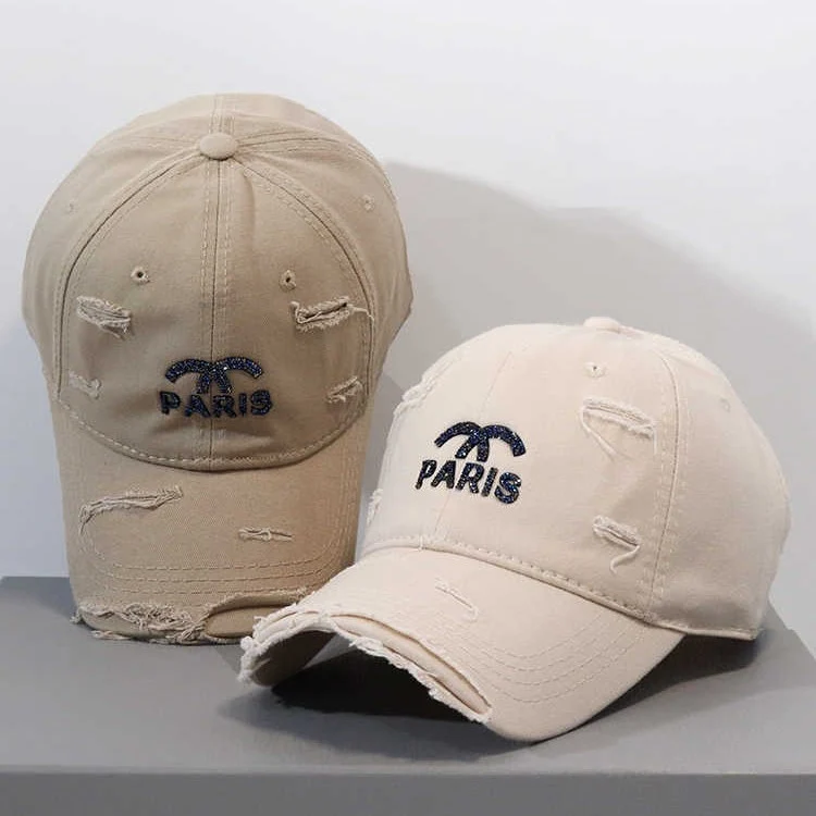 Damen Verstellbare Baseballkappe im Used-Look mit Grafik Skanto