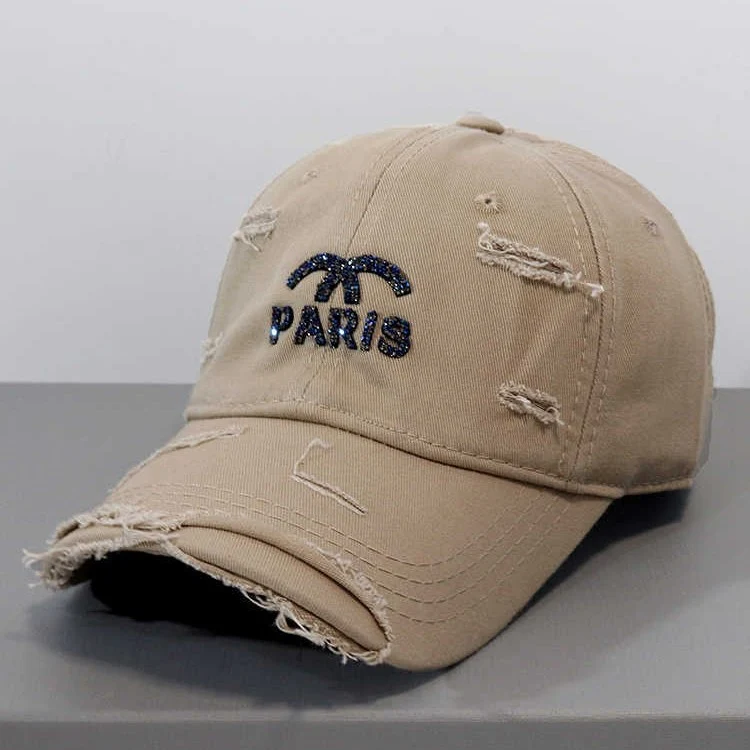 Damen Verstellbare Baseballkappe im Used-Look mit Grafik Skanto