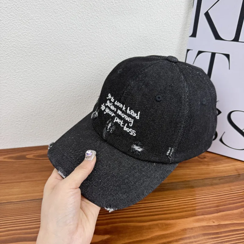 Damen Statement-Cap im Used-Look aus Jeans Skanto
