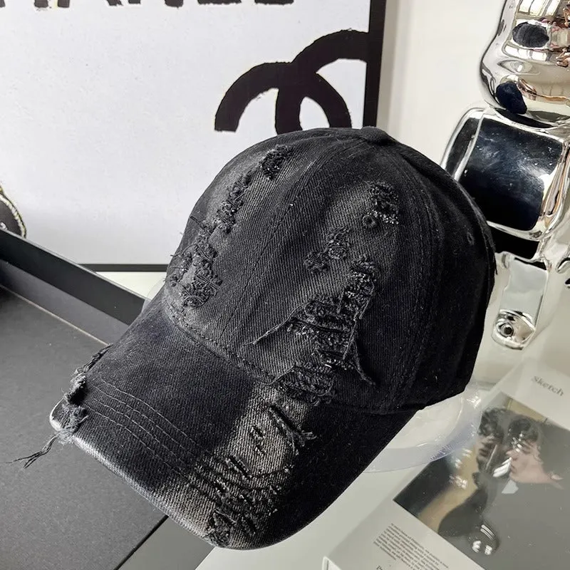 Unisex Distressed Denim Kappe Skanto