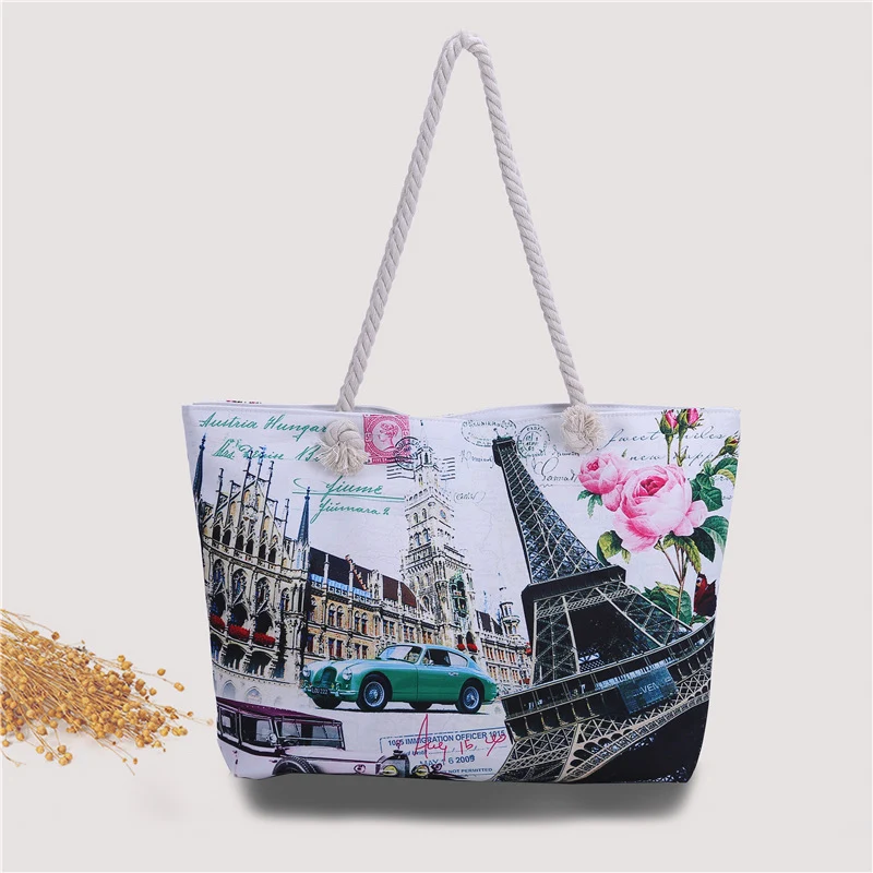 Große Strandtasche mit London-Motiv Skanto