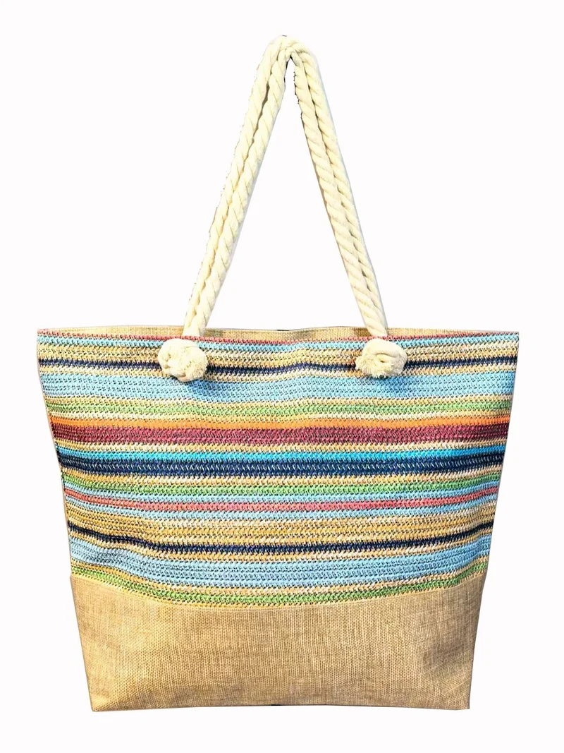 Große Strandtasche mit geflochtenen Griffen Skanto