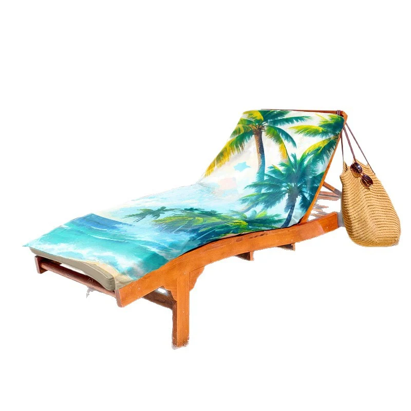 Sonnenliegenauflage mit luxuriösem Tropenmotiv Skanto