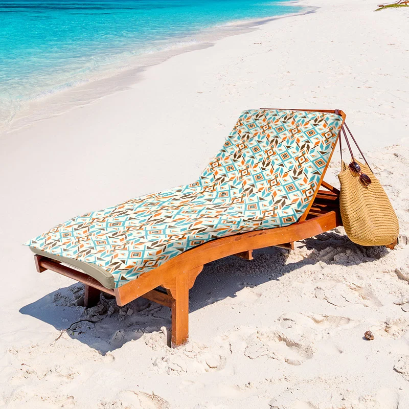 Sonnenliegenauflage mit luxuriösem Tropenmotiv Skanto