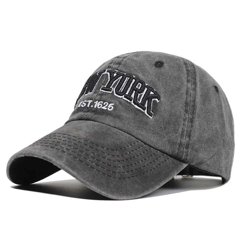 Herren Distressed Bestickte Dad Hat Skanto