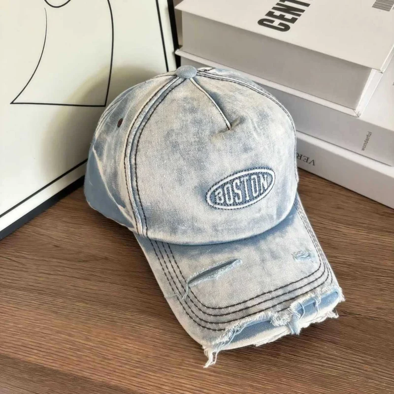 Herren Baseball Cap im Distressed Denim-Look Skanto