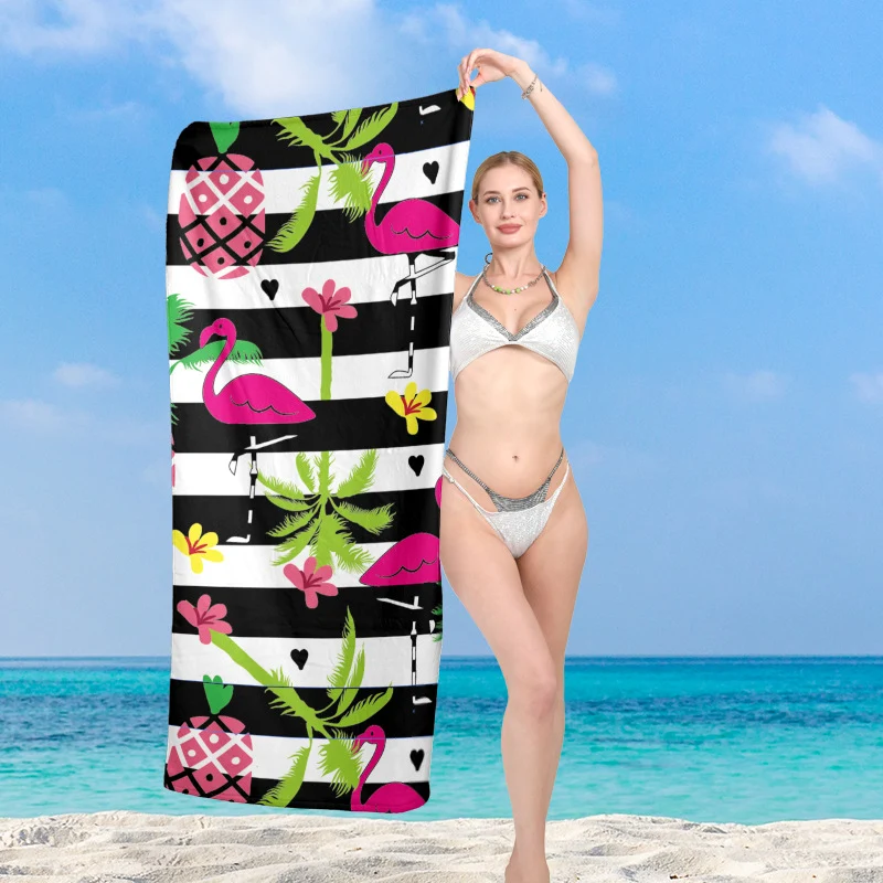 Strandtuch mit exotischem Flamingo-Motiv Skanto