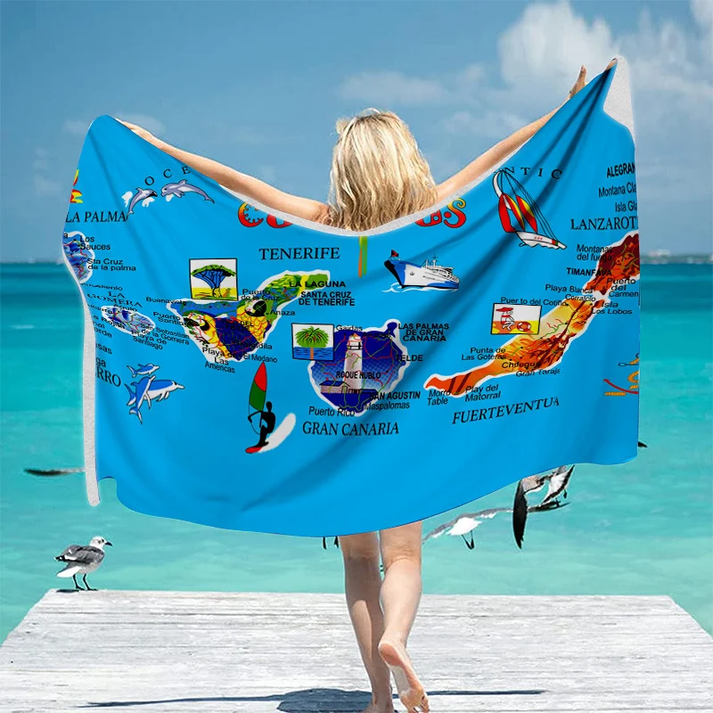 Strandtuch mit einzigartigen geografischen Motiven Skanto