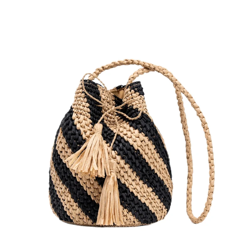 Strukturierte Makramee-Handtasche Skanto