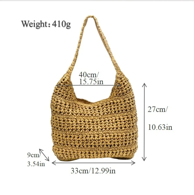 Handgemachte Makramee Hobo Bag Skanto