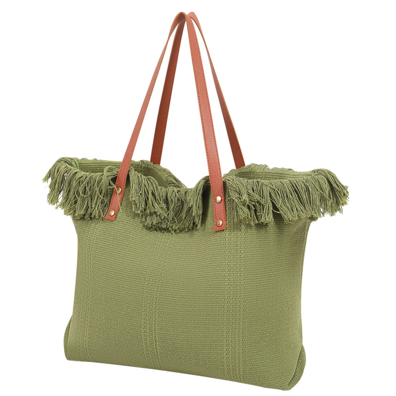Strandtasche mit auffälligen Fransen Skanto