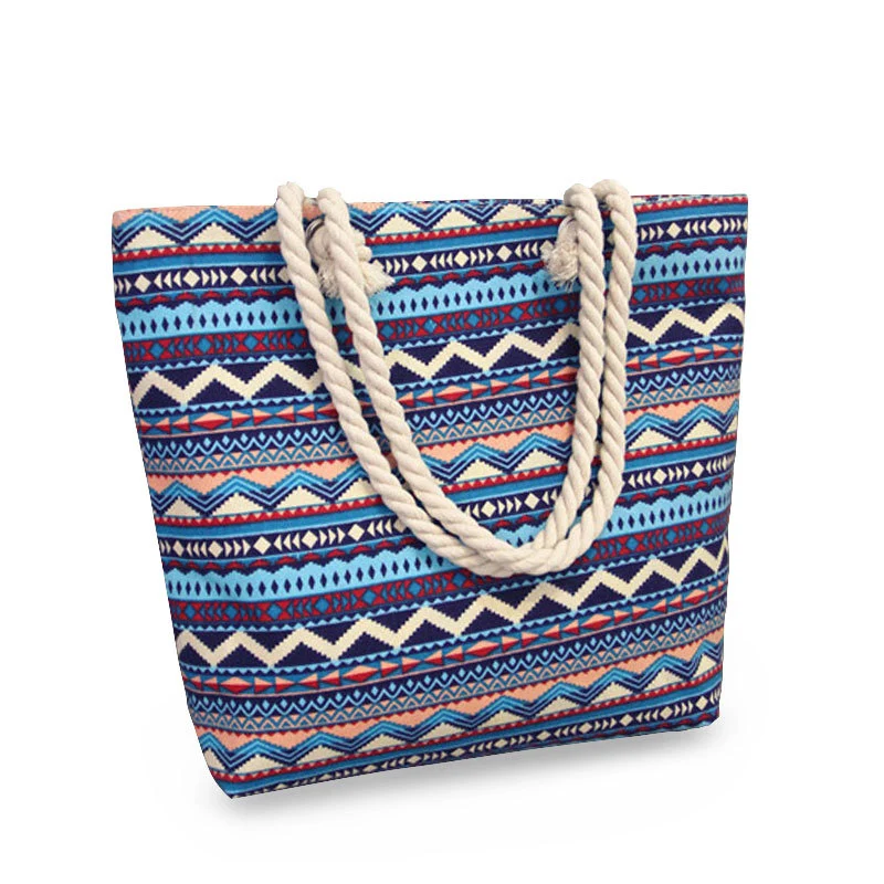 Große Strandtasche aus strapazierfähigem Baumwollmaterial Skanto